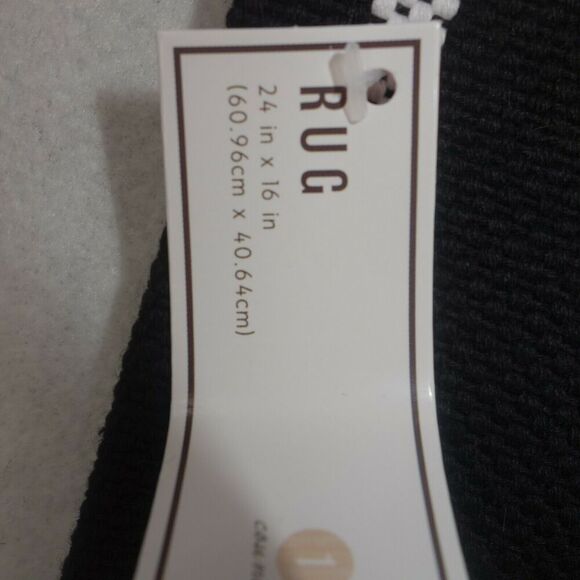 NEW Black White Stripe Accent Floor Rug from Target Farmhouse Style - Picture 3 of 5